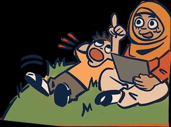 character look the sky